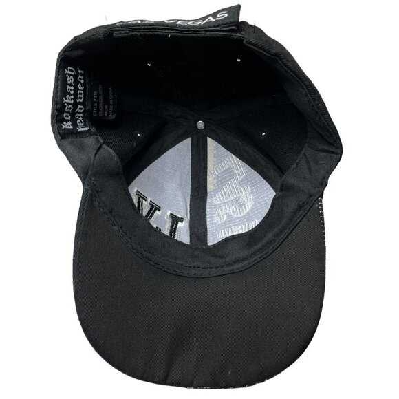 LAS Vegas LV Nevada Hat‎ Unisex Youth Black Hook & Loop Embroidered Cap - Picture 6 of 7